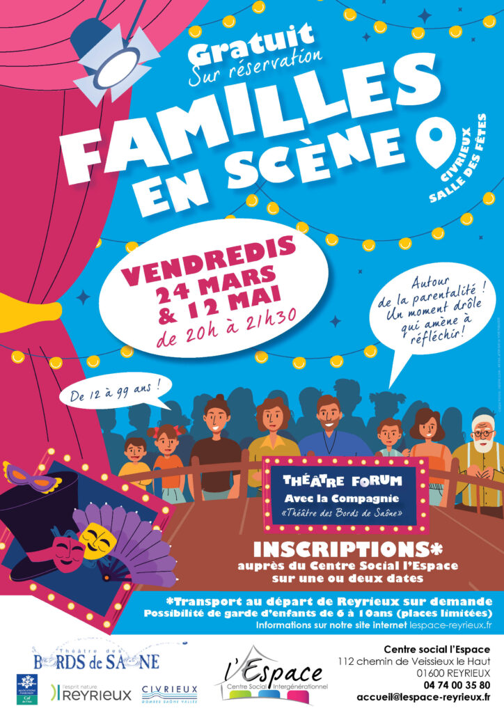 Affiche famille en scène